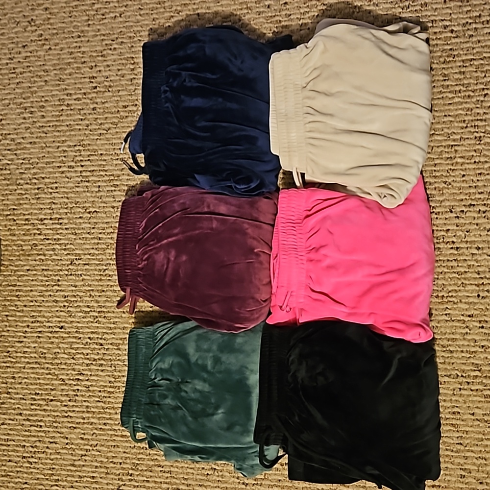 6 Pink Victoria's Secret Velvet Lounge Pants